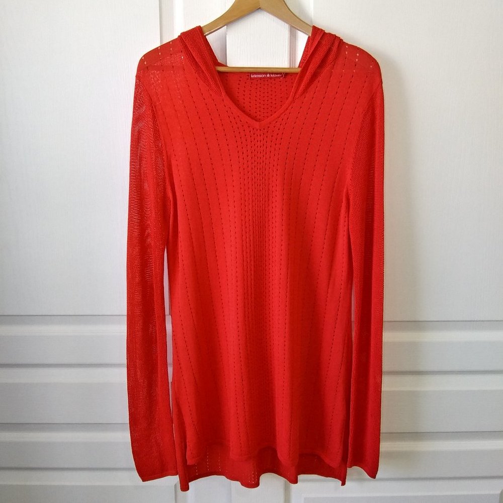 Krimson Klover Women's Harbor Long Sleeve Hooded Tunic Poppy Size L